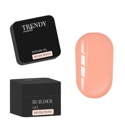 Żel do przedłużania Trendy Nails, Silver Peony, HEMA/TPO free, 30 ml