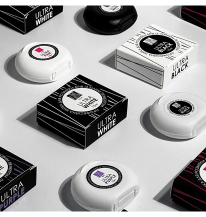 Нитка для розмітки брів Vilmy з пігментом, Ultra White, 15 м