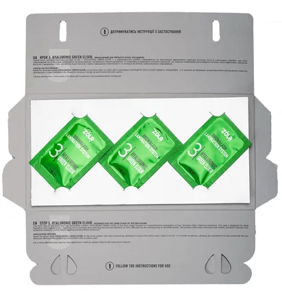 Lamination Solution ZOLA Color Lab #3 Hyaluronic Green Elixir, sachet, 3×1 ml
