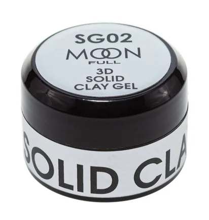 Гель пластилін Moon Full для дизайну нігтів 3d Solid Clay Gel SG #02, 5 мл