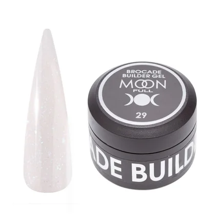 Nail Extension Gel Moon Full Brocade Builder, with foil #29, 30 ml