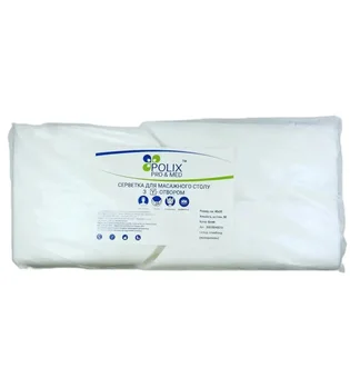 Салфетки для массажного стола с отверстием Polix Pro&Med, спанлейс, 40×35 см, 50 шт