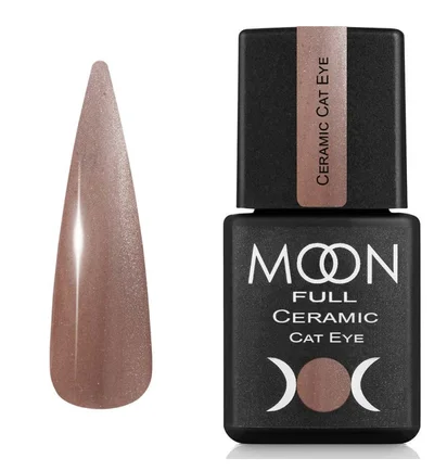 Гель-лак Moon Full Ceramic Cat Eye Gel #SC536, Карамельний атлас із шиммером, 8 мл