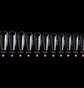 Гелеві тіпси Soft Gel Tips Medium Coffin #5, прозорі, 550 шт