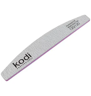 Nail File Kodi Professional Half-moon Gray, 120/120, #90, 1 pc