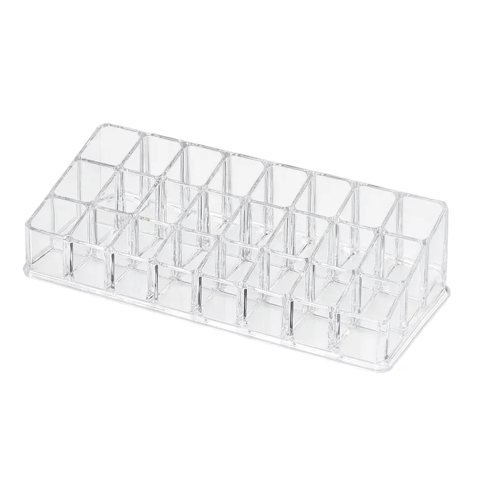Przezroczysty organizer z przegródkami na kosmetyki, 240×95×50 mm