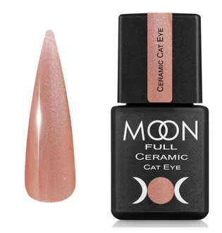 Гель-лак Moon Full Ceramic Cat Eye Gel #SC537, Персиковий сатин із шиммером, 8 мл