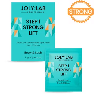 Засіб для ламінування брів та вій JolyLab Strong, Step 1, 2 мл