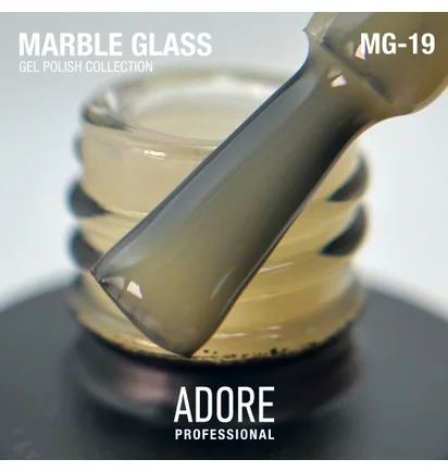 Гель-лак для вітражного покриття нігтів Adore Professional Marble Glass MG-19 Magnesite, 8 мл