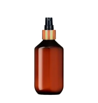 Plastic Bottle, brown, with golden spray, 200 ml