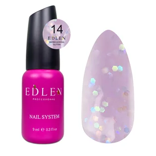 Акрил-гель для нігтів Edlen Water Acrygel Glitter #14, 9 мл