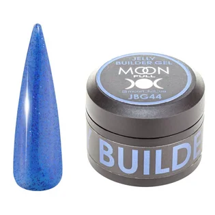 Żel-galaretka do przedłużania paznokci Moon Full Builder #44, niebieski ze shimmerem, 30 ml