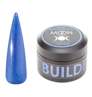 Żel-galaretka do przedłużania paznokci Moon Full Builder #44, niebieski ze shimmerem, 30 ml