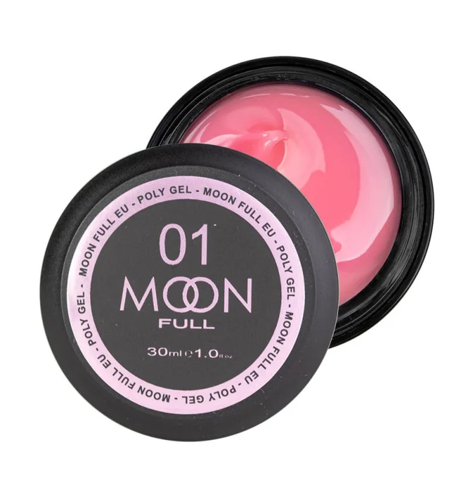 Nail Extension Polygel Moon Full #01, Pink Orchid, 30 ml