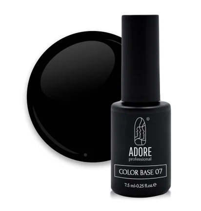 Кольорова база для нігтів Adore Professional Color Base №07 Black, 8 мл