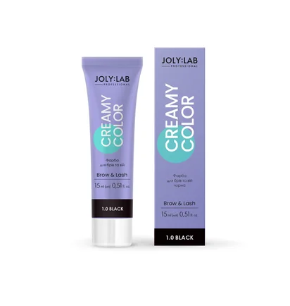 Краска для бровей и ресниц JolyLab Black 1.0, 15 мл
