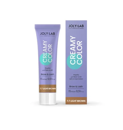 Фарба для брів та вій JolyLab, Light Brown 7.7, 15 мл