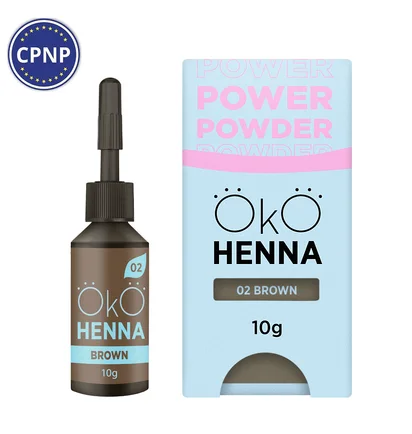 Хна для брів OKO Lash&Brow Power Powder, #02 Brown, 10 г
