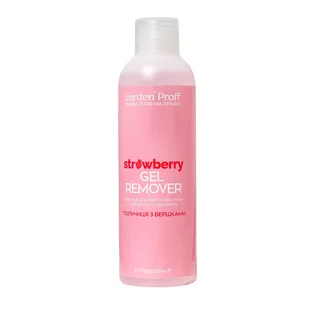 Płyn do usuwania lakieru hybrydowego Jerden Proff Strawberry Cream, 200 ml