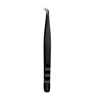 L-shaped Lash Tweezers Vilmy L-50b, black