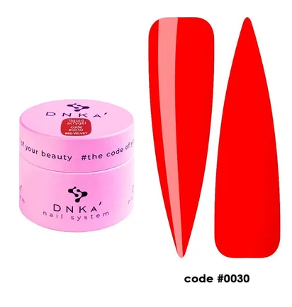 Płynny akrylożel DNKa' #0030 Red Velvet, słoiczek, 15 ml