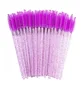 Brow and Lash Brushes, with glitter, purple, 50 pcs