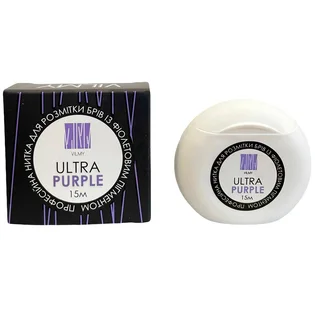 Нитка для розмітки брів Vilmy з пігментом, Ultra Purple, 15 м