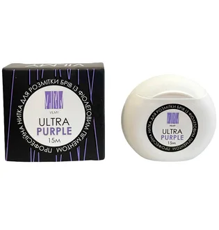 Pre-Inked Brow Mapping Thread Vilmy, Ultra Purple, 15 m