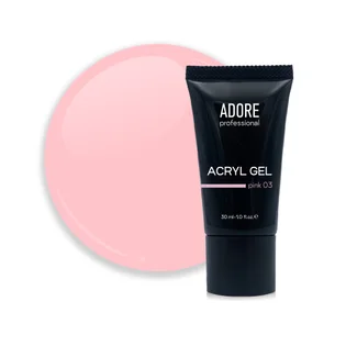 Камуфлюючий акрил-гель для нігтів Adore Professional №03 Pink, 30 мл