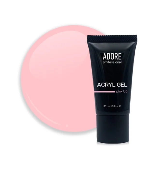 Камуфлюючий акрил-гель  для нігтів Adore Professional №03 Pink, 30 мл