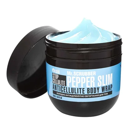 Холодне антицелюлітне обгортання для тіла Mr.Scrubber Stop Cellulite Pepper Slim, 250 г