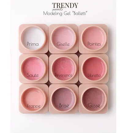 Żel modelujący Trendy Nails Balletty, Prima, HEMA/TPO free, 30 ml