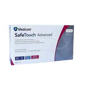Нітрилові текстуровані рукавички без пудри Medicom SafeTouch Advanced, Magenta, нестерильні, розмір S, 100 шт