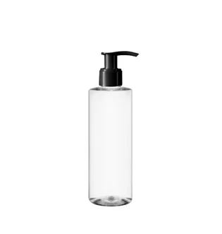 Plastic Bottle, clear, with black dispenser, 100 ml