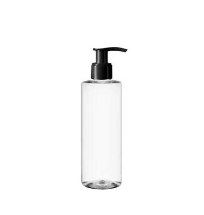 Plastic Bottle, clear, with black dispenser, 100 ml