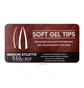 Гелеві тіпси Soft Gel Tips Medium Stiletto #2, прозорі, 550 шт