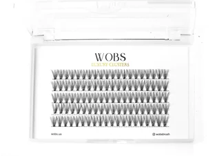 Накладні пучкові вії WoBs Crease Cross 20D, товщина 0.07, довжина 10 мм, 100 шт