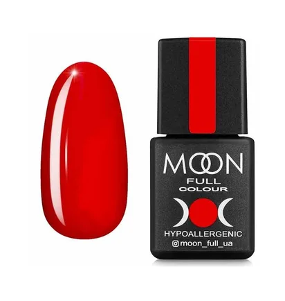 Гель-лак Moon Full Summer #617, классический красный, 8 мл