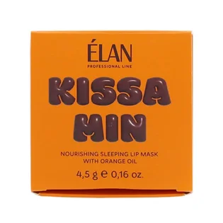 Нічна живильна маска для губ Elan Kissamin з олією апельсина, 4.5 г