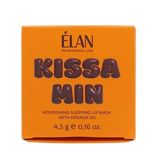 Нічна живильна маска для губ Elan Kissamin з олією апельсина, 4.5 г