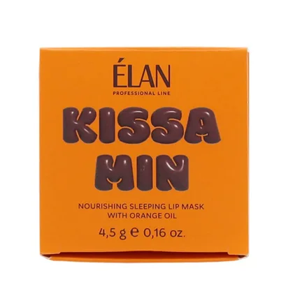 Нічна живильна маска для губ Elan Kissamin з олією апельсина, 4.5 г