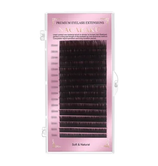 Rzęsy Nagaraku New generation Dark Brown, skręt C, grubość 0.07, długość 14 mm, 16 linii