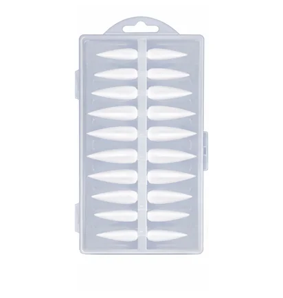 Gel Tips, clear, Stiletto, 240 pcs