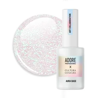 База-хамелеон з шиммером для нігтів Adore Professional Aura Base №08, рожево-блакитна, 8 мл