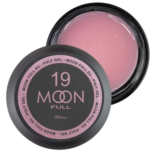 Nail Extension Polygel Moon Full #19, deep pink with shimmer, 30 ml