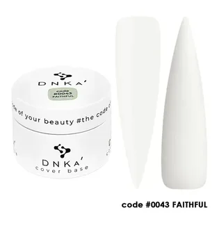 Камуфлююча база для нігтів DNKa' Cover Rubber Base French #0043 Faithful банка, 30 мл