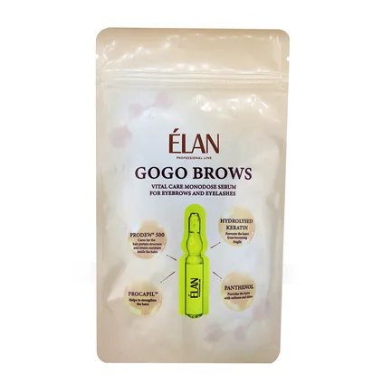 Сироватка для брів та вій Elan Gogo Brow в ампулах, 10×1 мл