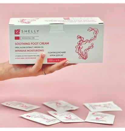 Softening Foot Cream Shelly, with urea, algae extract and argan oil, 4 ml