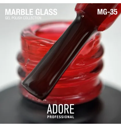 Гель-лак для витражного покрытия ногтей Adore Professional Marble Glass MG-35 Pyrope, 8 мл