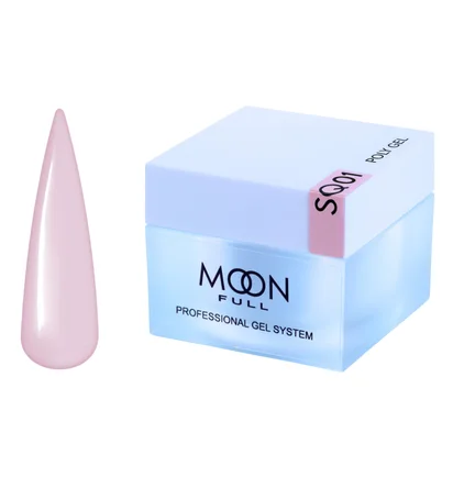 Полигель Moon Full для наращивания ногтей #SQ01, 30 мл